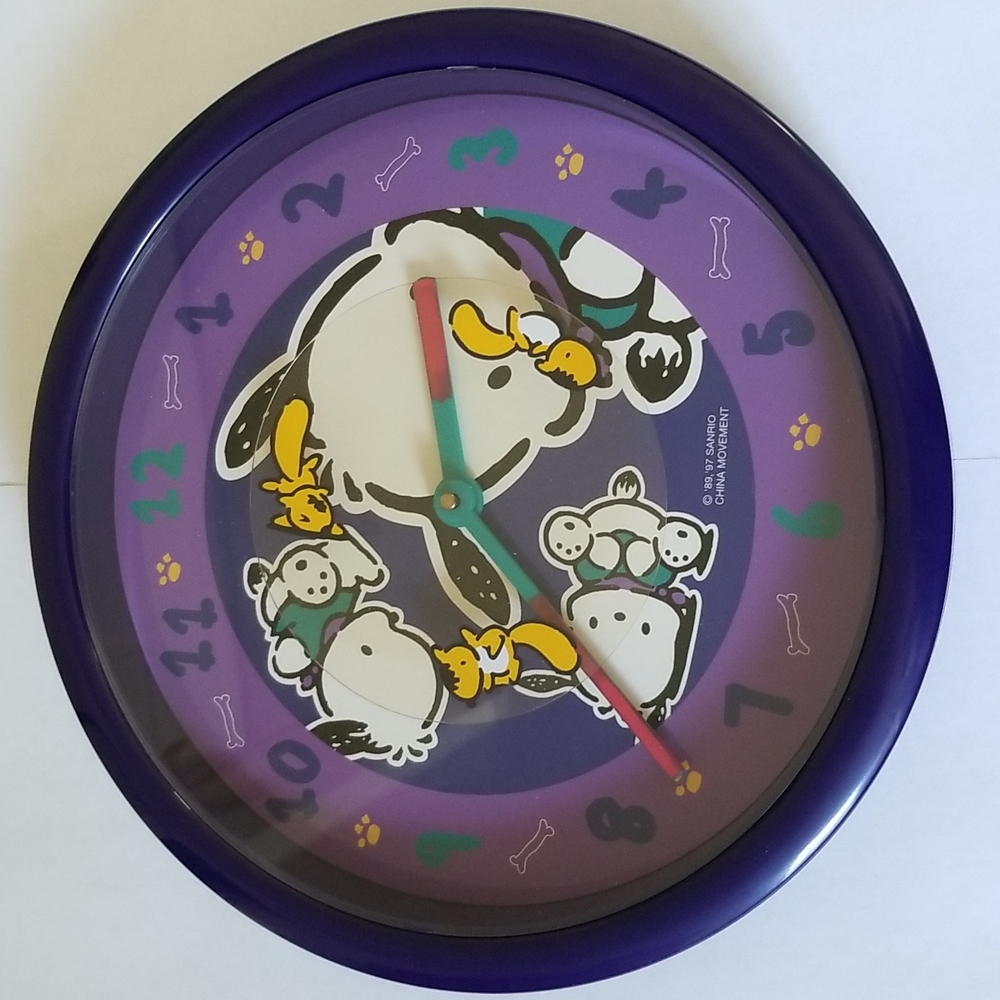 1997 Vintage Sanrio Pochacco Wall Clock